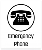 Illinois Emergency Phone Sign