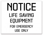Illinois Life Saving Equipment Sign