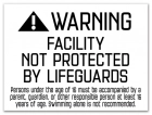 Illinois No Lifeguard Sign