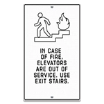 In Case of Fire Sign w/Symbol - No Braille