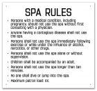 Iowa Spa Rules Sign