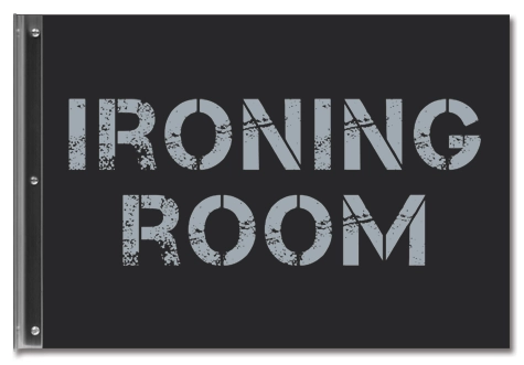 Ironing Room Flag Sign