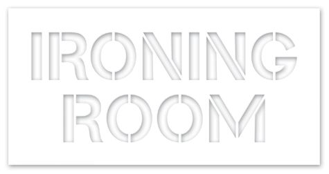 Ironing Room Paint Stencil