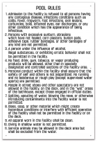 Kentucky Pool Rules Sign