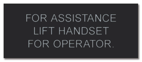 Lift Handset... Sign