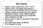 MAHC Spa Rules Sign