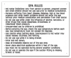 Maine Spa Rules Sign