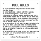 Massachusetts Pool Rules Sign