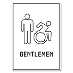 Men Sign w/Female & Dynamic ISA Symbols (Back of House)