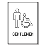 Men Sign w/Male & ISA Symbols (Back of House)