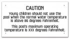 Michigan Pool Temperature Caution Sign