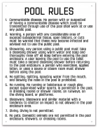 Minnesota Pool Rules Sign