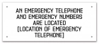 Nevada Emergency Phone Location Sign