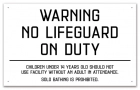 Nevada No Lifeguard Sign