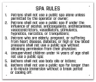 New Hampshire Spa Rules Sign
