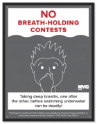 New York City No Breath-Holding Contests Sign
