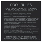 New York City Pool Rules Sign