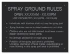 New York City Spray Ground Rules Sign