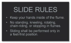 New York City White-Water Slide Rules Sign