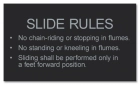 New York White-Water Slide Rules Sign
