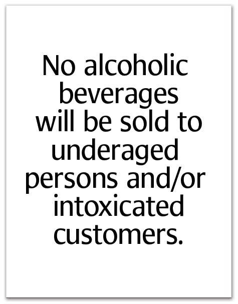 No Alcoholic Beverages To Be Sold - AL Code