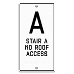 No Roof Access Stair Sign