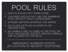 North Carolina Pool Rules and Emergency Phone Sign