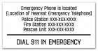 Ohio Emergency Phone Sign