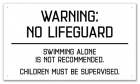 Ohio No Lifeguard Sign