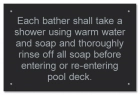 Ontario Canada Shower Rules Sign