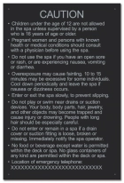 Ontario Canada Spa Rules Sign
