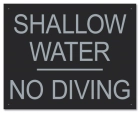 Ontario Shallow Water No Diving Sign