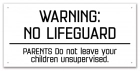 Oregon No Wading Pool Lifeguard Sign