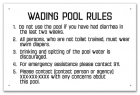 Oregon Wading Pool Rules Sign