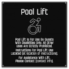 Pool Lift Rules Sign w/ Dynamic ISA Symbol