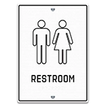Restroom Sign w/Unisex Symbols
