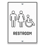 Restroom w/Unisex & ISA Symbols