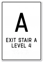 Stairway Exit Sign - NYC Compliant (Back of House)