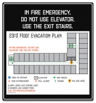 Standard Elevator Evacuation Plans - NYC Compliant(Back of House)