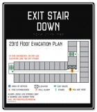 Standard Stairway Evacuation Plans - CA Compliant