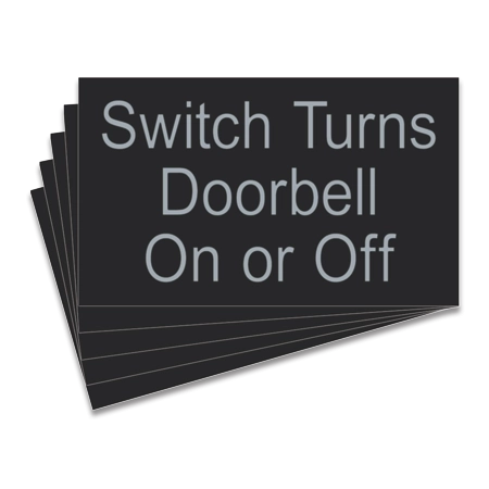 Switch Turns Doorbell On or Off Sign - 5 Pack