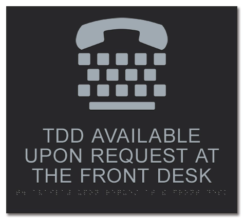 Telephone/TDD Sign w/Symbol