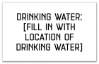 Texas Drinking Water Location Sign