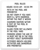 Texas Pool Rules Sign