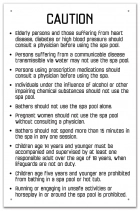 Utah Spa Rules Caution Sign