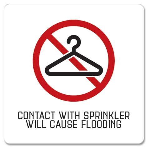 Vinyl Sprinkler Warning Labels - Pack of 25