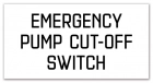 Virginia Emergency Pump Cut-Off Switch Sign