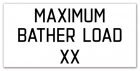 Virginia Maximum Bather Load Sign