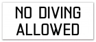 Virginia No Diving Sign
