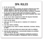 Virginia Spa Rules Sign